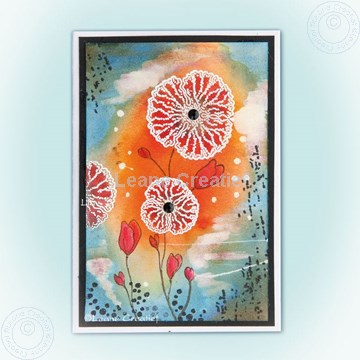 Picture of Poppy stamp mixed media card