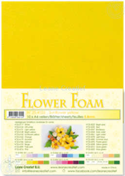 Image de Flower foam A4 sheet sunflower yellow