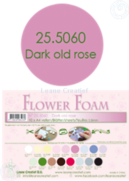 Afbeeldingen van Flower foam A4 sheet dark old rose