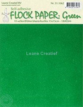 Image de Flock paper green 15x15cm