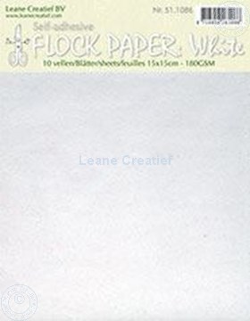 Picture of Flock paper white 15x15cm