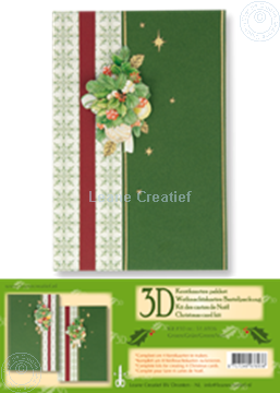 Bild von Weihnachtskarten Bastelpackung 3D grün