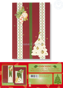 Picture of Christmas card kit embossing red