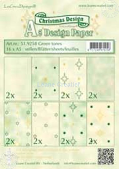 Afbeelding van Design papier green tones A5