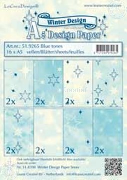 Afbeeldingen van Design papier blue tones A5