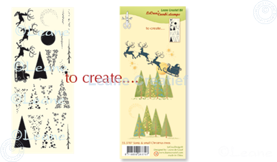 Bild von Combi stamp Santa & small Christmas trees
