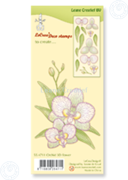 Afbeeldingen van Clear stamp Orchid 3D flower