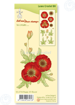 Afbeeldingen van Clear stamp Poppy 3D flower