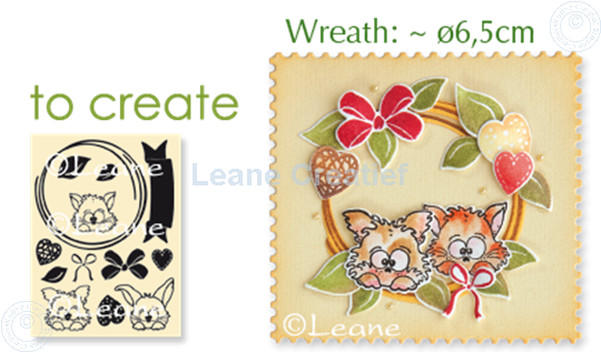 Picture of Combi stamp Wreath with pets
