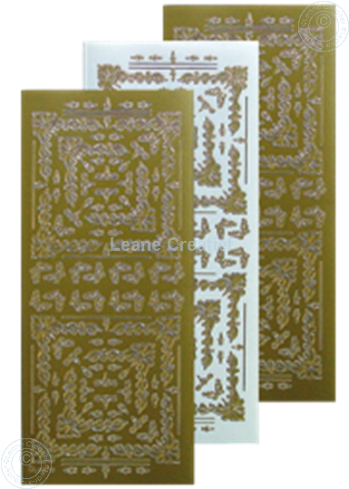 Afbeelding van LeCreaDesign® Hoekborduur Sticker goud