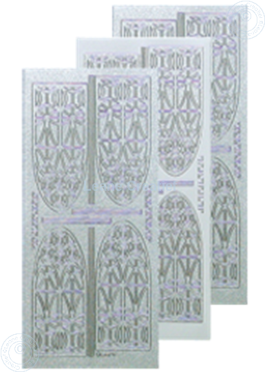 Bild von LeCreaDesign® Kirchenfenster Sticker pearl silber