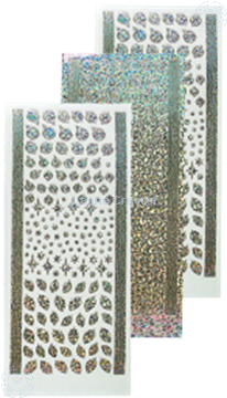 Image de Sticker boules de Noël & houx diamond silver