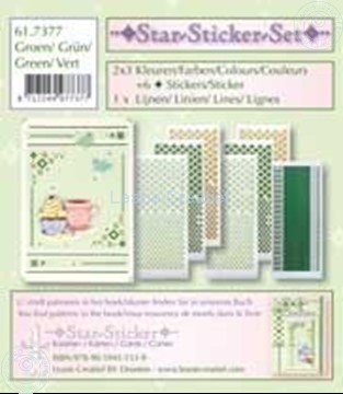 Afbeeldingen van Star-Sticker set groen