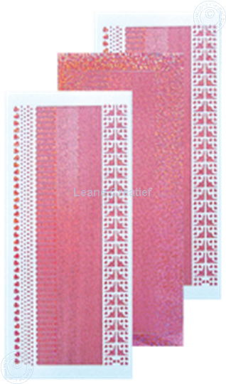 Image sur Sticker de lignes diamond rose