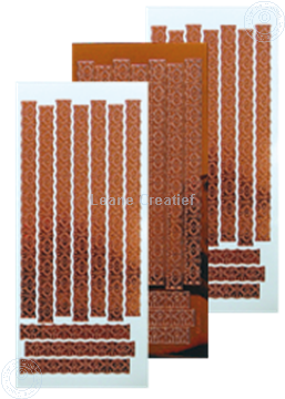 Afbeeldingen van LeCreaDesign® Lace sticker mirror copper