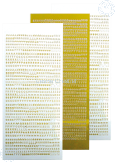 Afbeelding van LeCreaDesign® Alfabet stickers mirror yellow