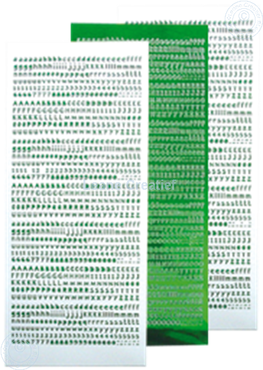 Image sur LeCreaDesign® Alphabet sticker mirror green