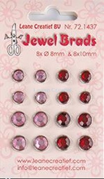 Afbeeldingen van Jewel brads bordeaux / light pink