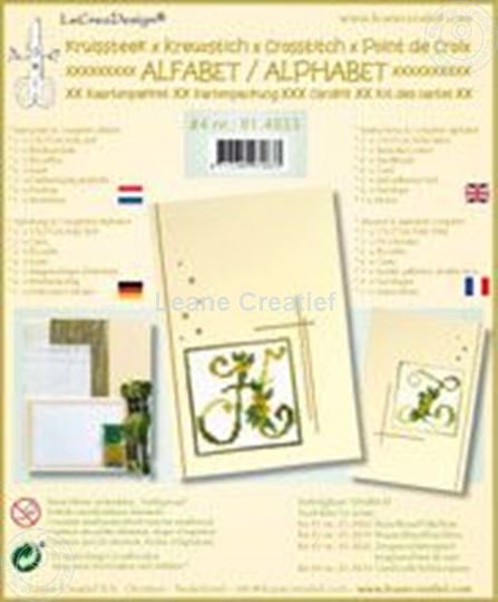 Picture of Alphabet cross stitch cards kit #4