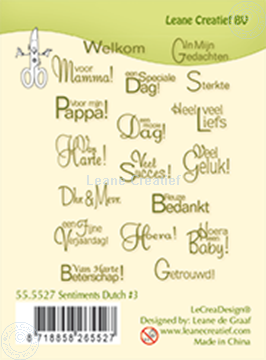 Picture of Clear stamp Sentiments 3 Dutch