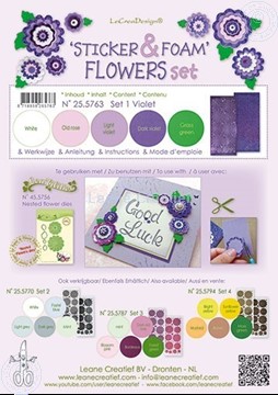 Image de Sticker &  Foam de fleurs assortiment  1 Violet