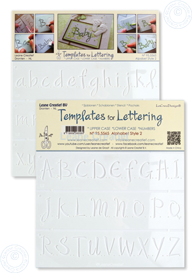 Image sur 2 Pochoirs pour Handlettering Alphabet  2, lettres majuscule + lettres minuscule +chiffres