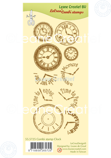 Afbeelding van Combi clear stamp Clock