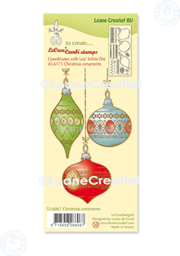 Afbeeldingen van LeCreaDesign® combi clear stamp Kerst ornamenten