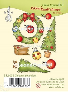Afbeeldingen van LeCreaDesign® combi clear stamp Kerst decoraties