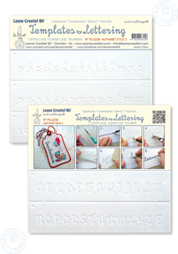 Picture of 2 Templates for Hand lettering Alphabet style Nº 3, Upper case + Lower case +Numbers