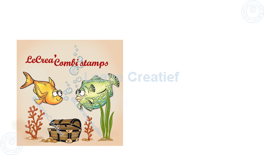 Picture of LeCreaDesign® combi clear stamp Fish 2.
