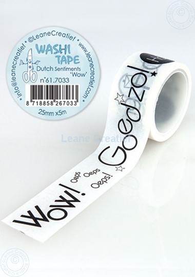 Picture of Washi tape Dutch sentiments 1 “Wow”, 25mm x 5m.