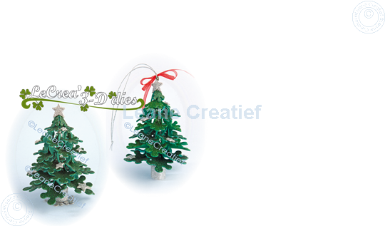 Afbeelding van Lea’bilitie® Glitter foam decoratieve Kerstboom 3D snijmal