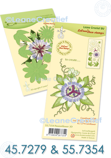Picture of Set Multi die & Clear stamp Passion flower  3D