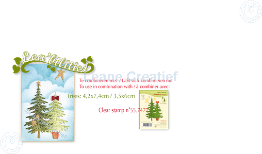 Afbeelding van Lea’bilitie® Kerstbomen snij en embossing mal