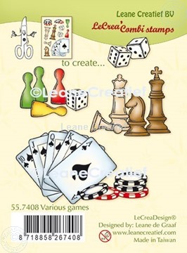 Picture of LeCreaDesign® combi clear stamp Various games