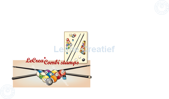 Picture of LeCreaDesign® combi clear stamp Billiards