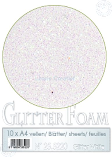 Afbeelding van Glitter Foam A4 sheet White
