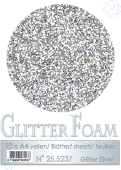 Afbeelding van Glitter Foam A4 sheet Silver