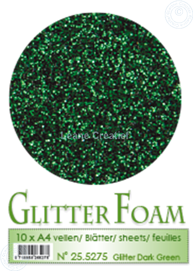 Afbeelding van Glitter Foam A4 sheet Dark green