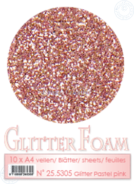 Bild von Glitter Foam A4 sheet Pastel Pink