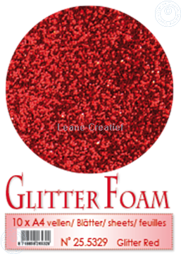 Afbeeldingen van Glitter Foam A4 sheet Red