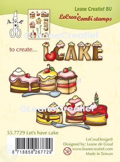 Afbeelding van LeCreaDesign® combi clear stamp Gebak