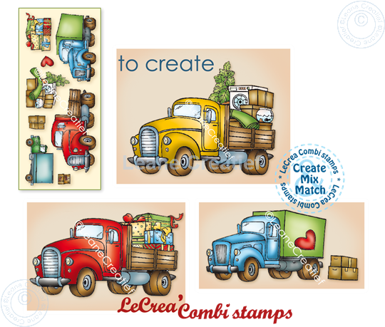 Picture of LeCreaDesign® combi clear stamp We are moving ….