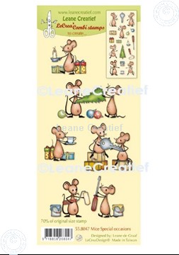Picture of LeCreaDesign® combi clear stamp Mice special occasions