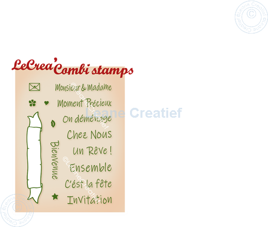 Picture of LeCreaDesign® combi clear stamp Banner & Texte Français