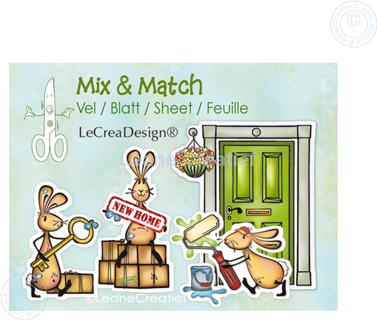 Image sur Feuilles A4 de Mix & Match Bunnies, À la maison