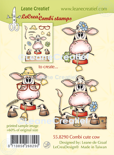 Bild von LeCreaDesign® Silikon Kombi Stempel süße Kühe