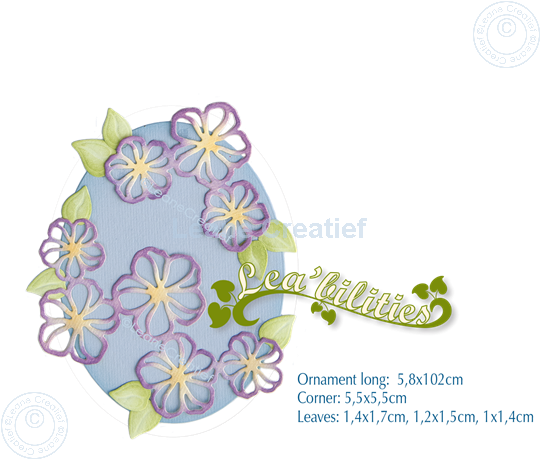 Afbeelding van Lea’bilitie® Ornamenten met Bloemen snijmal                    